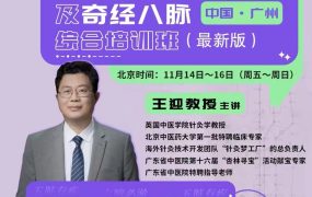 王迎教授：现代腹诊针灸与奇经八脉综合培训班 – 3天掌握疑难疾病诊疗策略【全新升级】