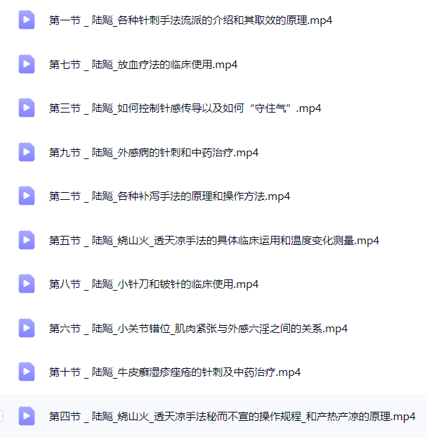 陆飚：“烧山火透天凉”针灸手法系列课程（进阶班）