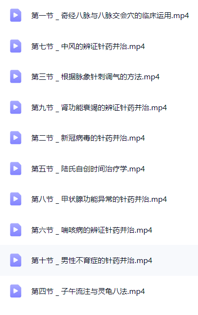 陆飚：针药并治高级研修班（共10讲）