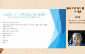 陆飚：临床方药及针刺方法实用班（10节课）