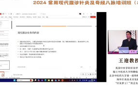 王迎教授：常用现代腹诊针灸及奇经八脉培训班 2024年11月28日